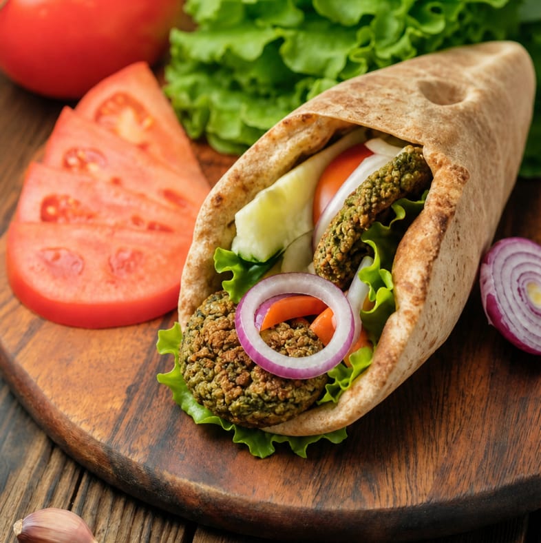 Falafel Pita Wrap.
